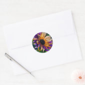 Sticker de tournesol violet et or (Enveloppe)