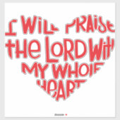 Sticker De tout mon cœur (Feuille)