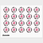 Sticker de transport pour bébés Zebra Print et ros (Feuille)