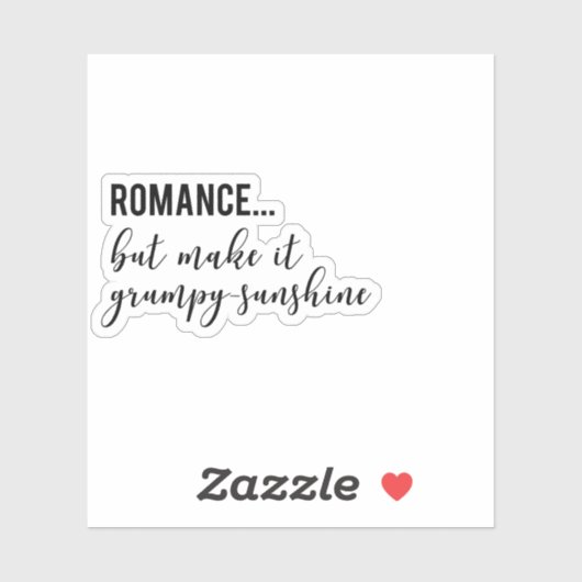 Sticker de Trope Romance Grumpy Sunshine (Feuille)
