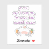 STICKER DE TROUS DE RABBIT FUNNY (Feuille)