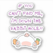 STICKER DE TROUS DE RABBIT FUNNY (Devant)