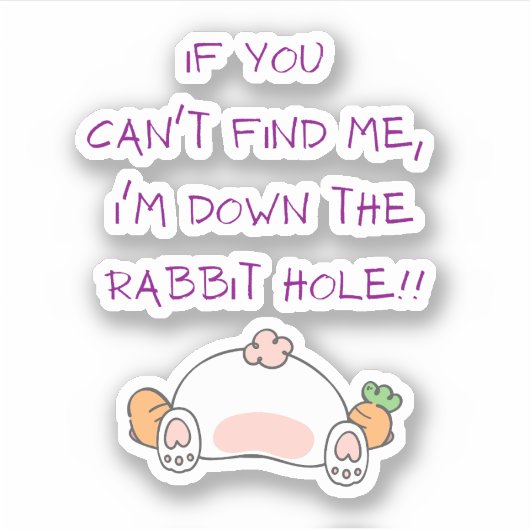 STICKER DE TROUS DE RABBIT FUNNY (Devant)