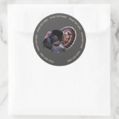 Sticker de Turquie sauvage ronde de 3" (Sac)