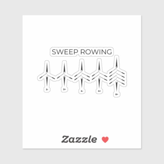 Sticker de type de bateau d'aviron (Feuille)