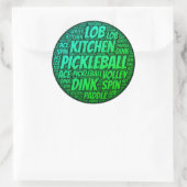 Sticker de typographie de Pickleball Vert (Sac)