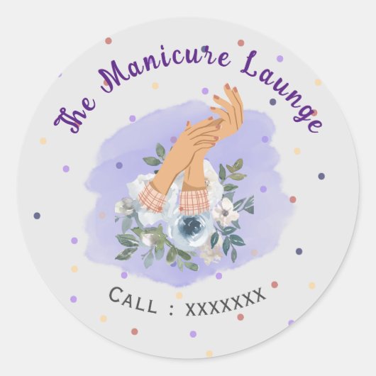 Sticker de typographie d'entreprise moderne Nails (Devant)