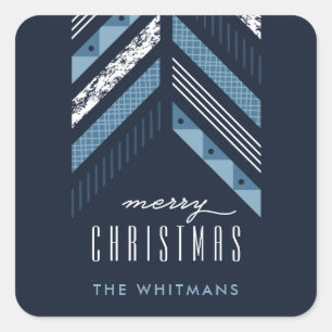 Sticker de vacances de la bande de Herringbone - D