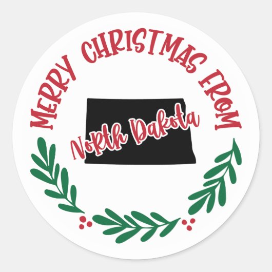 Sticker de vacances du Dakota du Nord (Devant)