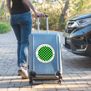 Sticker de vacances en tableau noir et vert
