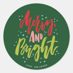 Sticker de vacances Joyeux et lumineux multicolore