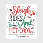 Sticker de vacances pour l'hiver gai (Feuille)