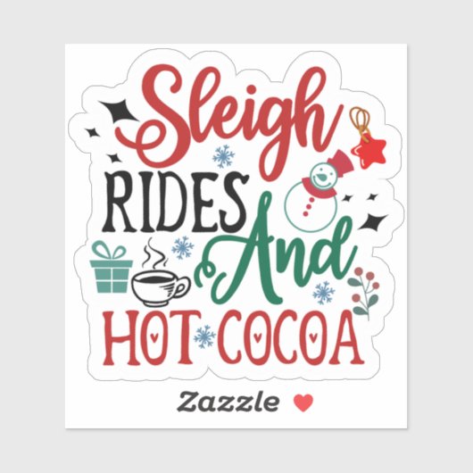 Sticker de vacances pour l'hiver gai (Feuille)