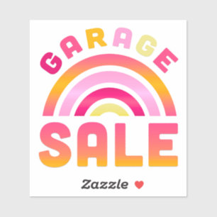 Sticker de vente de garage Rainbow