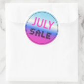 Sticker De Vente De Juillet Avec Un Dégradé Hologr (Sac)