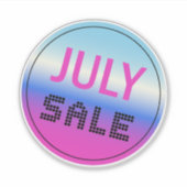Sticker de vente juillet Dégradé holographique (1p (Devant)