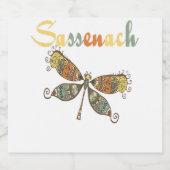 Sticker de vin de libellule drôle de nouveauté cad (Étiquettes simples)