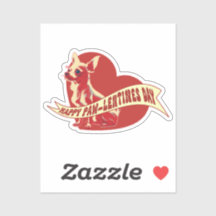 Sticker de vinyle de jour de Chihuahua Pawlentine