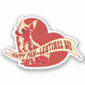 Sticker de vinyle de jour de Chihuahua Pawlentine (Recto)