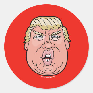 Sticker de visage de dessin animé Donald J. Trump