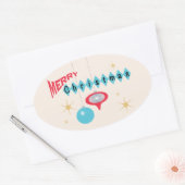 sticker de voeux de Noël rétro (Enveloppe)