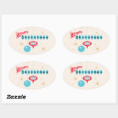 sticker de voeux de Noël rétro (Feuille)