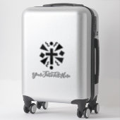 Sticker de voiture texte de foi croisée (Sur valise)