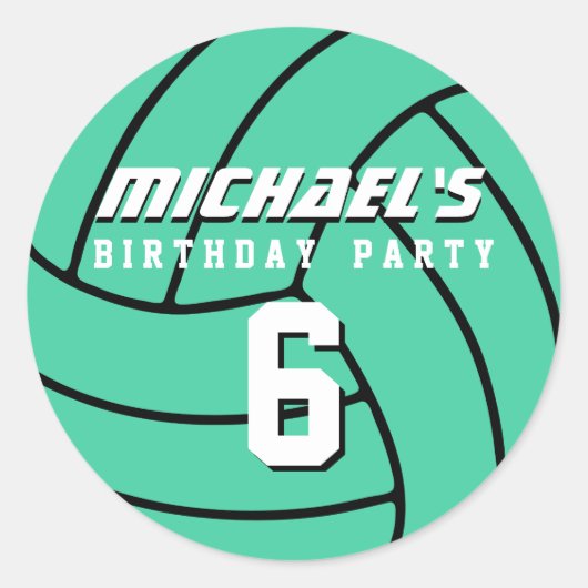 Sticker de volley-ball Aqua Sports Anniversaire de (Devant)
