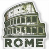 Sticker de voyage de Rome avec Lan italien Iconiqu (Devant)