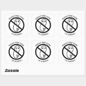Sticker de zone sans arachide (ensemble de 6) (Feuille)