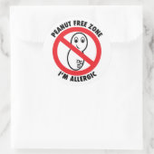 Sticker de zone sans arachide (ensemble de 6) (Sac)