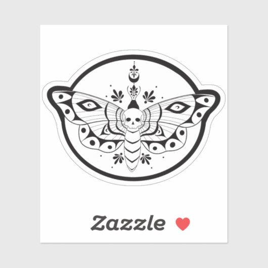 Sticker Death Head Hawk Moth (Feuille)