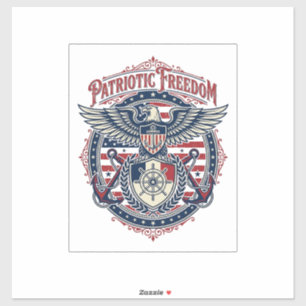 Sticker Débardeur graphique vectoriel pré-coastal patrioti