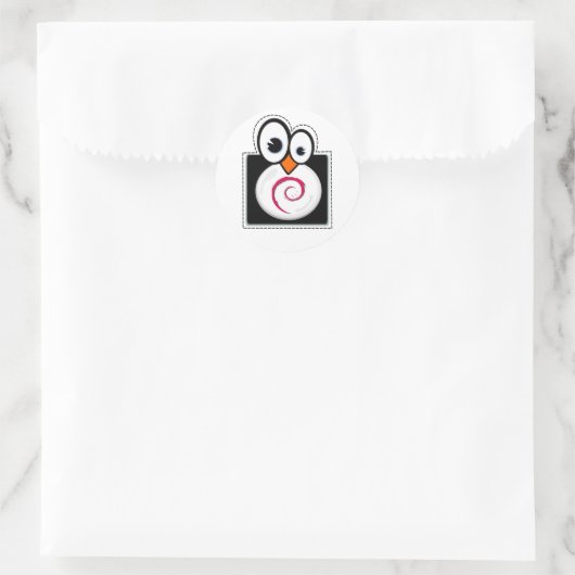 Sticker Debian Linux Penguin (Sac)