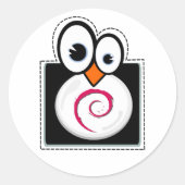 Sticker Debian Linux Penguin (Devant)