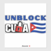 Sticker Débloquer Cuba (Feuille)