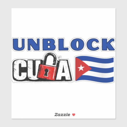 Sticker Débloquer Cuba (Feuille)