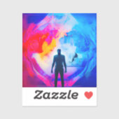 Sticker Debout dans les couleurs (Feuille)