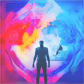 Sticker Debout dans les couleurs (Recto)