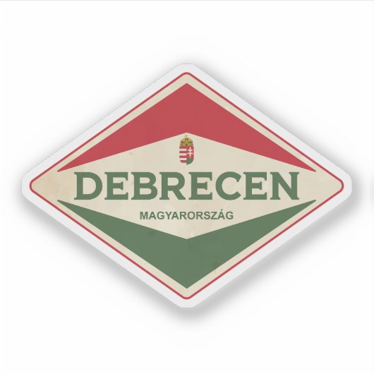 Sticker Debrecen Hongrie Vintage (Devant)