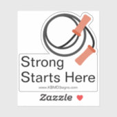 Sticker Débutant Fitness - Custom www - Strong Commarts Ic (Feuille)