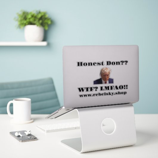 Sticker Décal anti-Trump (Ordinateur portable sur le bureau)