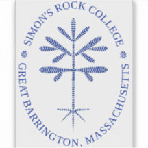 Décal bleu vinyle rectangulaire