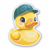 Sticker Décal de canard blanc mignon (Devant)