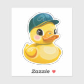 Sticker Décal de canard blanc mignon (Feuille)