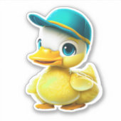 Sticker Décal de canard blanc mignon (Devant)