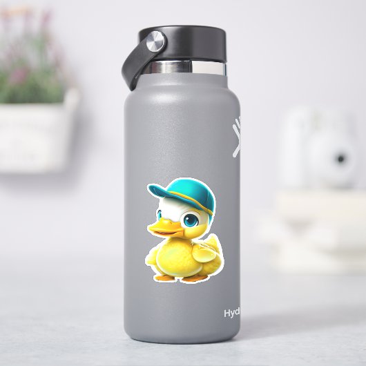 Sticker Décal de canard blanc mignon (HydroFlask)
