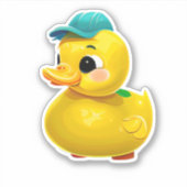 Sticker Décal de canard blanc mignon (Devant)