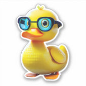 Sticker Décal de canard blanc mignon (Devant)