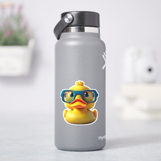 Sticker Décal de canard blanc mignon (HydroFlask)